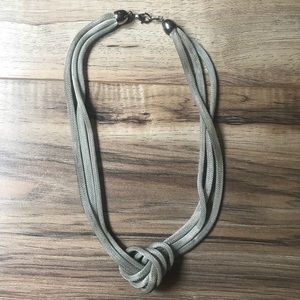 Silver Multi-Strand Knot Necklace